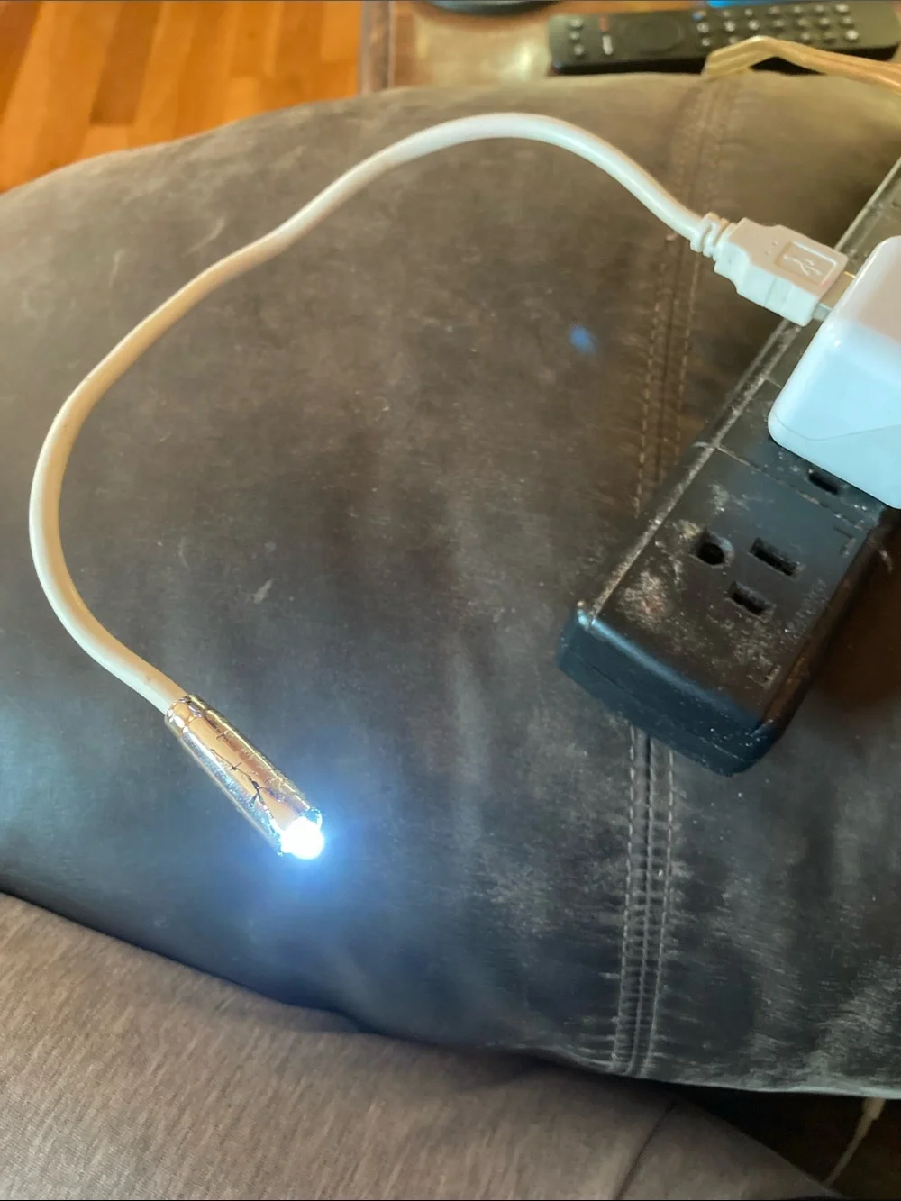 White USB Flexible LED Strip/Light Connector Cable - 1 ft.